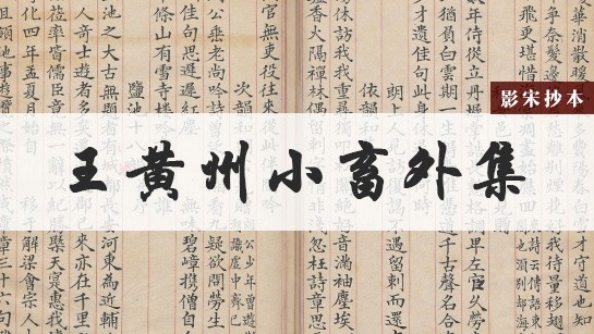 王黄州小畜外集